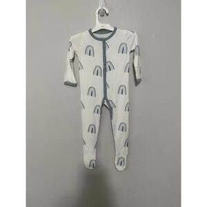 Kyte baby fog rainbow snap footie 12-18m NWOT